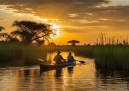 Mit dem Mokoro durch das Okavango-Delta paddeln