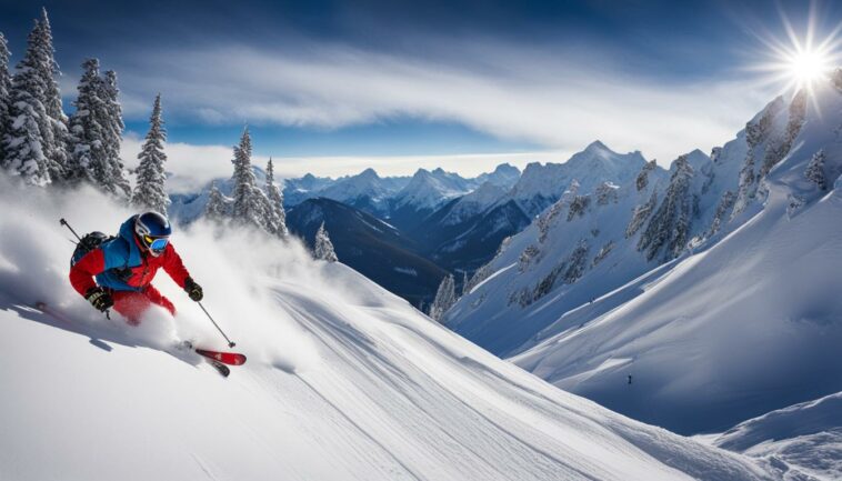 Skifahren in den Rocky Mountains: Winterabenteuer im Westen.